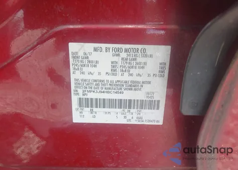 2017 Ford Edge Sel from USA, damaged, VIN 2FMPK3J94HBC14549